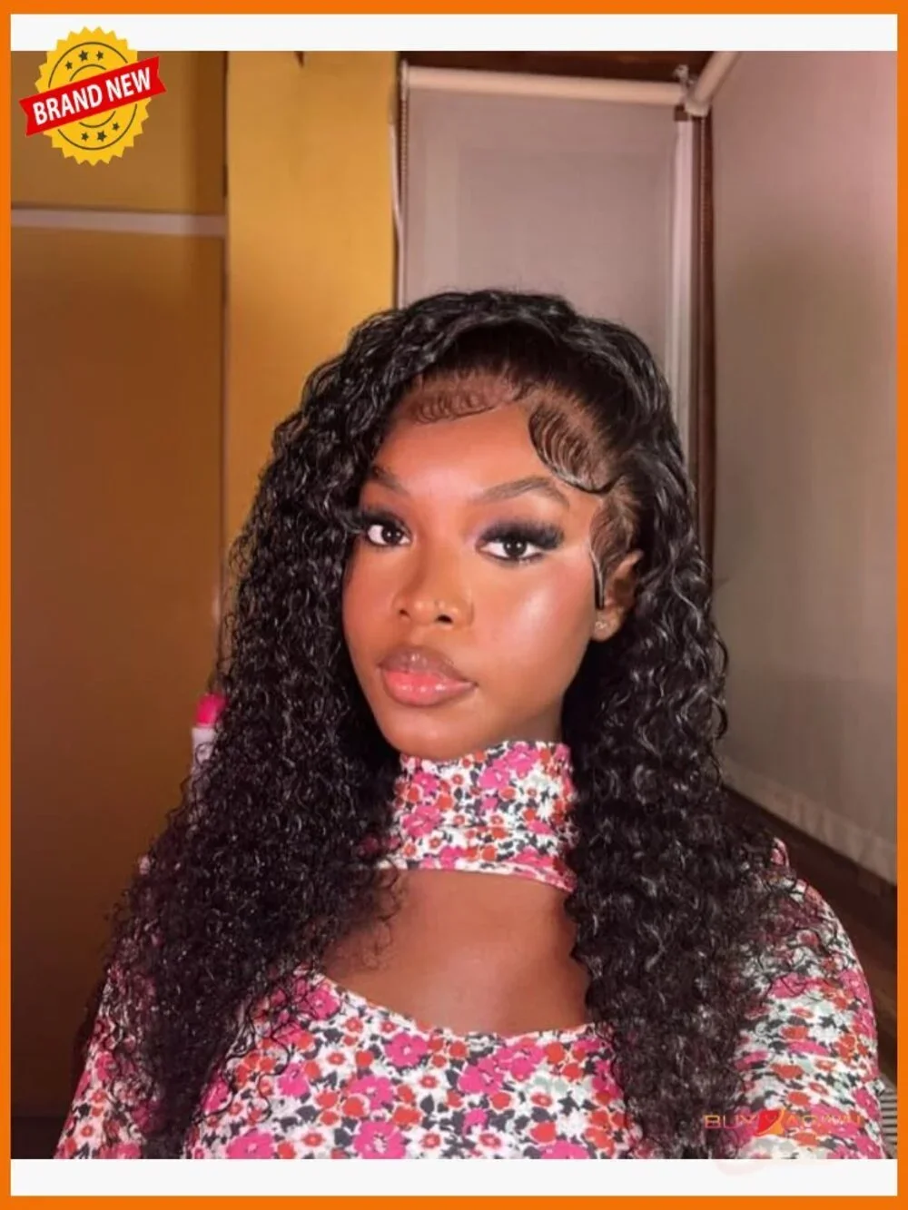 200% Density Human Hair Deep Wave Lace Front Wig 13x6 Pre Plucked